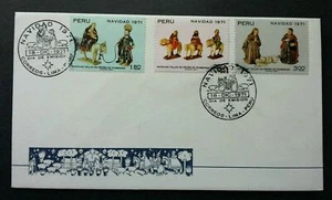 [SJ] Peru Christmas Navidad 1971 (stamp FDC) - Picture 1 of 5