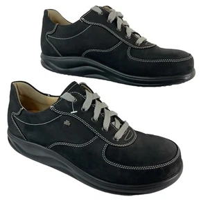 Finn Komfortschuhe Herren Gr. US 10 schwarz Wildleder Oxford 6725514 Lederstich $ 340 - Bild 1 von 11