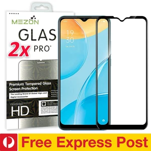 [2 Pack] Full Cover OPPO A15 Premium Tempered Glass 9H HD Protector by MEZON - Picture 1 of 6