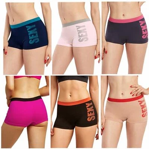 GILBIN'S Damen nahtlose Stretch Boyshorts Höschen verschiedene Stile 6er Pack - Bild 1 von 42