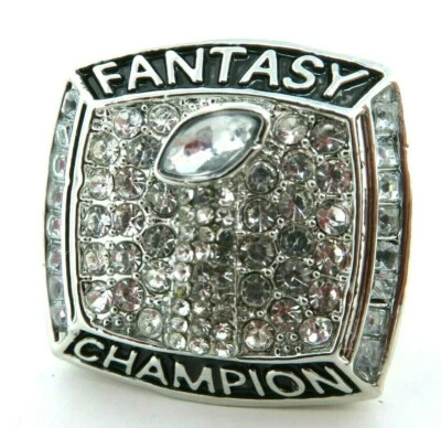 Anillo de campeonato de la liga de fútbol de fantasía realista 2020 tono plateado pesado FF Foto 1 de 4