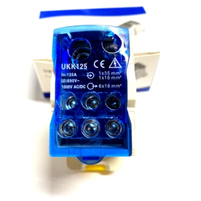 Power Junction Box Distribution Terminal Block Connector DIN Rail 125A OH SELLER - Image 1 of 4