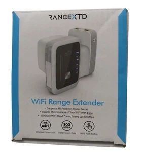 Range XTD WiFi Range Extender White New 300 Mbps 2.4GHz Wireless WPS Button - Zdjęcie 1 z 6