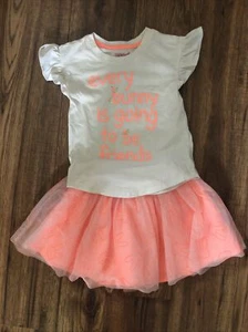 Cat & Jack Tutu Outfit Bunny Girls 4T glitter friends Set Easter - Picture 1 of 6