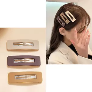 Hair Clips For Women /girls Hair  Accessory Geometric Snap Hairpins UK - Picture 1 of 3