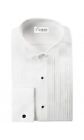 Cristoforo Big & Tall White Wingtip 100% Cotton French Cuff Tuxedo Shirt