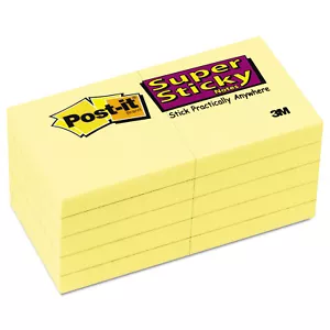 Almohadillas de notas amarillas Post-it Canary 2 x 2 90 hojas 10/paquete 62210SSCY - Imagen 1 de 9