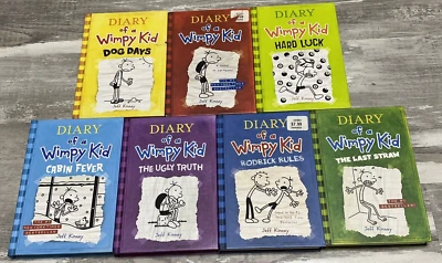 Diary of a Wimpy Kid lot Of 7 Hardcover HC 1,2,3,4,5,6,8 - Image 1 of 4