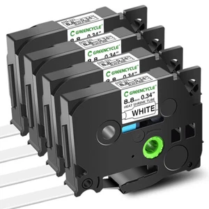 HS221 HSe-221 Schrumpfschlauch Etikett 8,8 mm für Brother PTE550W PT-P750WVP 4er Pack - Bild 1 von 8
