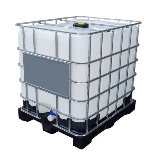 1000 l IBC Wassertank Container Regenwassertank GFK Kunststoffpalette GESPÜLT - Bild 1 von 1