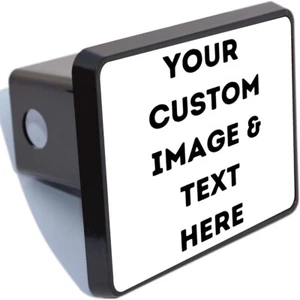 ABS Customize logo Trailer Hitch Cover 2" Car Tow Rear Receiver Plug Dust Cap - Picture 1 of 3