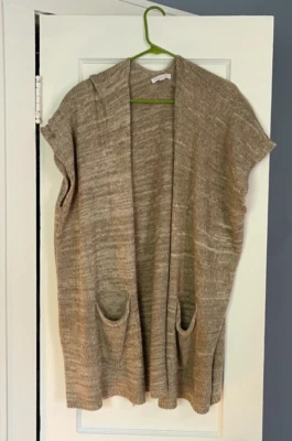 American Eagle Mujer Grueso Punto Kimono Talla Única Neutro Lagenlook Oversize Foto 1 de 2