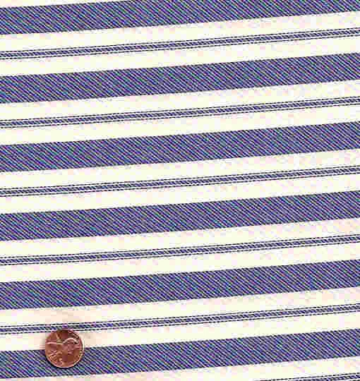 Ticking Stripe牛仔蓝色面霜Michael Miller面料 — 第 1/1 张图片