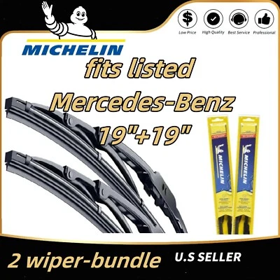 Alto rendimiento: Juego de 2 limpiaparabrisas Michelin se adapta a Mercedes-Benz listado: 13-19-19 Foto 1 de 4