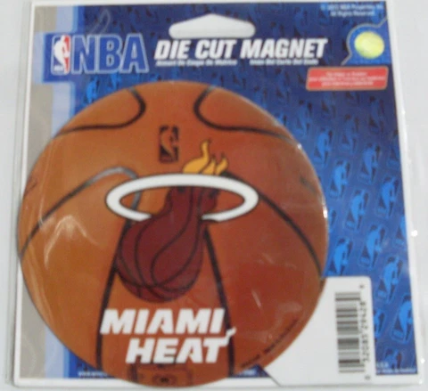NBA Miami Heat 4 inch Auto Magnet Logo on Basketball by WinCraft Cover