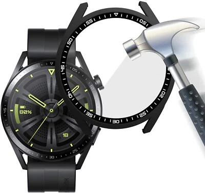 MSM Hülle für Huawei Watch GT3 46mm 42mm Schutzhülle Schutzglas Display Panzerfolie