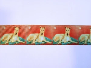 Ripsband Bordüre Borte Hunde Dogs Hund Galgo 22 mm - Picture 1 of 2