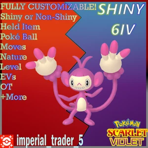 Pokémon Escarlata y Violeta  BRILLANTE Ambipom con Mejor 6IV + Personalizable - Imagen 1 de 1