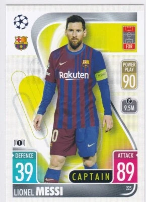 LIONEL MESSI 2021 Topps Match Attax UCL Soccer Fubol Card CAPTAIN FC BARCELONA - Image 1 of 2