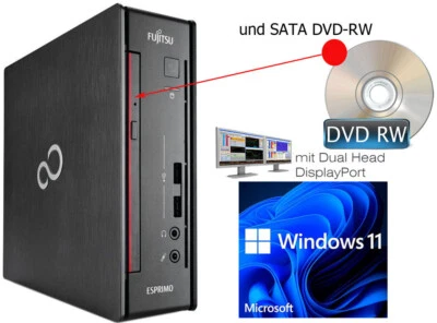 Computer Q956 i3-6Gen 8GB DDR4 128GB SSD HDD USB 3.0 Windows 11 V340 _ DVD - Image 1 of 4