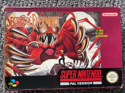 Secret of Evermore Boxed SNES. UK PAL secret Of Evermore Squaresoft Rare Game - Image 1 of 4