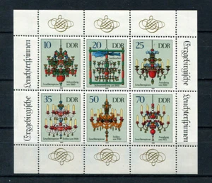 Germany - DDR : Erzgebirge Chandeliers sheet from 1989 - mint NH - Picture 1 of 1