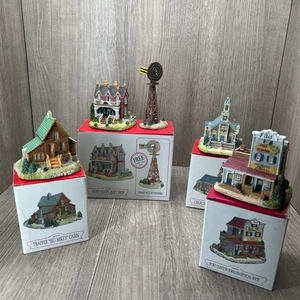 Colección Liberty Falls Americana De Colección Años 90 Lote de 4 Edificios Miniatura Pueblo - Imagen 1 de 11
