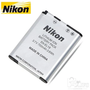 Nikon EN-EL19 Akku 3,7V 700mAh 2,6Wh für Coolpix S4100 S3100 S2500 W100 W150 - Bild 1 von 5