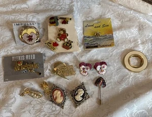 Lot of 17 Vintage Gerry’s & Unsigned Brooches Pins Enamel Cloisonné - Picture 1 of 6
