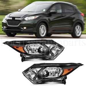 Headlights Pair For 2016 2017 2018 Honda HRV HR-V Halogen Headlamps Left+Right - Picture 1 of 7
