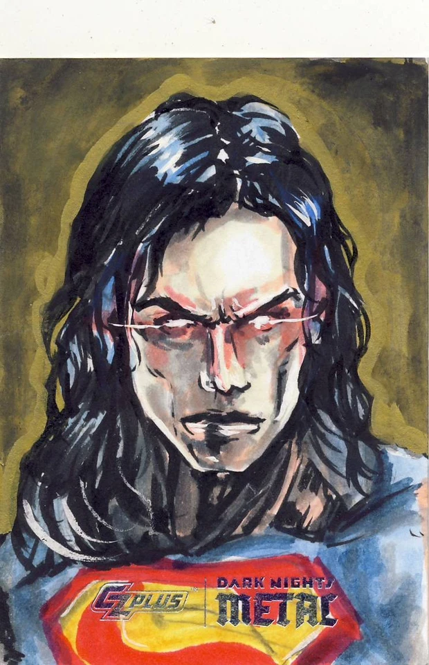 2024 DC CZPlus Batman Dark Knights Metal Sketch Card Santia Superman - Image 1 of 1