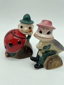 Vintage 1950s Consco Marilyn EXC Anthropomorphic Bug salt and pepper shakers - Picture 1 of 16