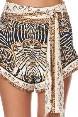 Pantalones Cortos Camilla Detalle Corbata Corte Alto Talla M NOCHE ESPERANDO EL DÍA Foto 1 de 4