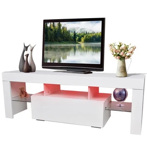 TV Stand Console For TVs Up To 43 in With LED Lights for Living Room - Picture 1 of 7