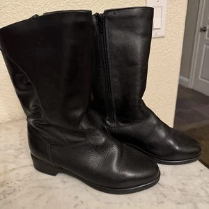 Blondo Winterstiefel Damen Größe 7 D schwarz Leder seitlicher Reißverschluss Wolle gefüttert Kanada - Bild 1 von 9