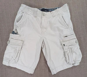 Hurley Mens High Rise Cargo Shorts Size 31 Beige Cotton Outdoors Preppy Y2K - Picture 1 of 9
