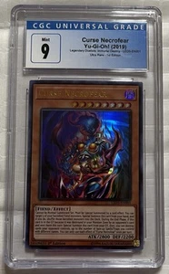 CGC MINT 9 2019 YU-GI-OH! 1st Ed Ultra Rare Curse Necrofear LED5-DE001 Immortal - Bild 1 von 2
