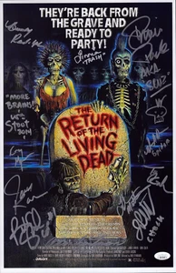 RITORNO DEI MORTI VIVENTI Cast x11 foto firmata a mano "James Karen" 11x17 (JSA) - Foto 1 di 2
