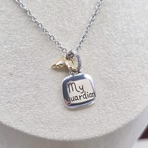 Brighton My Guardian Angel Necklace Dual Tone Wings Pendant 18” Adjustable - Picture 1 of 7