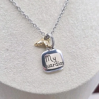 Brighton My Guardian Angel Necklace Dual Tone Wings Pendant 18” Adjustable - Image 1 of 4