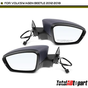 2x Powered Heated Mirror with Turn Signal Light for Volkswagen Beetle 2012-2018 - Picture 1 of 8
