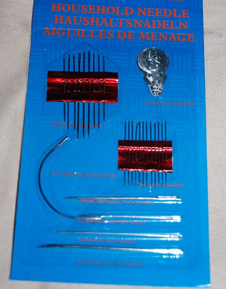 Haushaltsnadelset, Heimwerker- Stopf- und Nähnadeln mit Einfädler - Bild 1 von 1