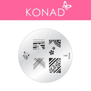 Original KONAD ® Stamping Nailart Design Schablone Image Plate - M81 - Bild 1 von 3