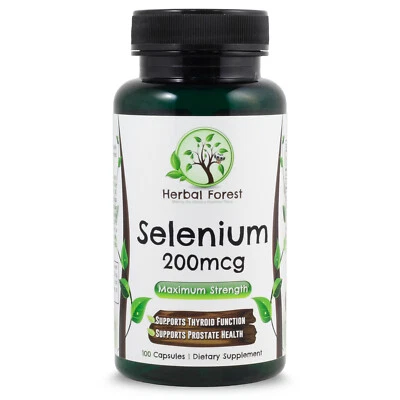 Herbal Forest Selenium 200 mcg-Apoya la función tiroidea y la salud de la próstata Foto 1 de 3