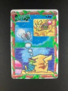 Japanese Pokemon Bandai Sealdass 1998 Stitch Touch #09 Pikachu Caterpie NM - Bild 1 von 12