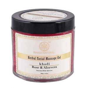 Low Cost Khadi Natural Rose & Aloevera Facial Massage Gel 100 gm Ayurvedic Skin - Picture 1 of 6
