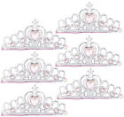6 Silver Elastic Princess Tiaras - Pinata Toy Loot/Party Bag Fillers Wedding/Kid