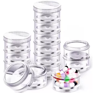 2 Pack Clear 7 Day Stackable Pill Organizer case Tower Box Medicine case - Picture 1 of 7