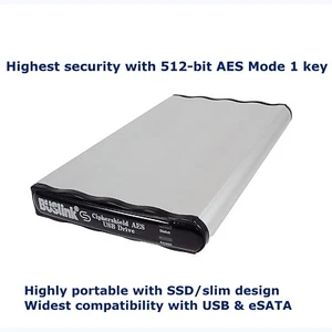 DSX-4TSDG2M1 4TB SSD USB 3.2 G2/eSATA modalità 1 chiave CipherShield 512-bit AES $Vendita - Foto 1 di 5