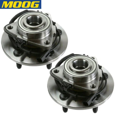 Par de bujes y cojinetes de rueda delanteros Moog nuevos para Dodge Ram 1500/Ram 1500 5 orejetas con ABS Foto 1 de 4